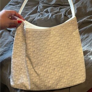 white goyard shoulder bag purse